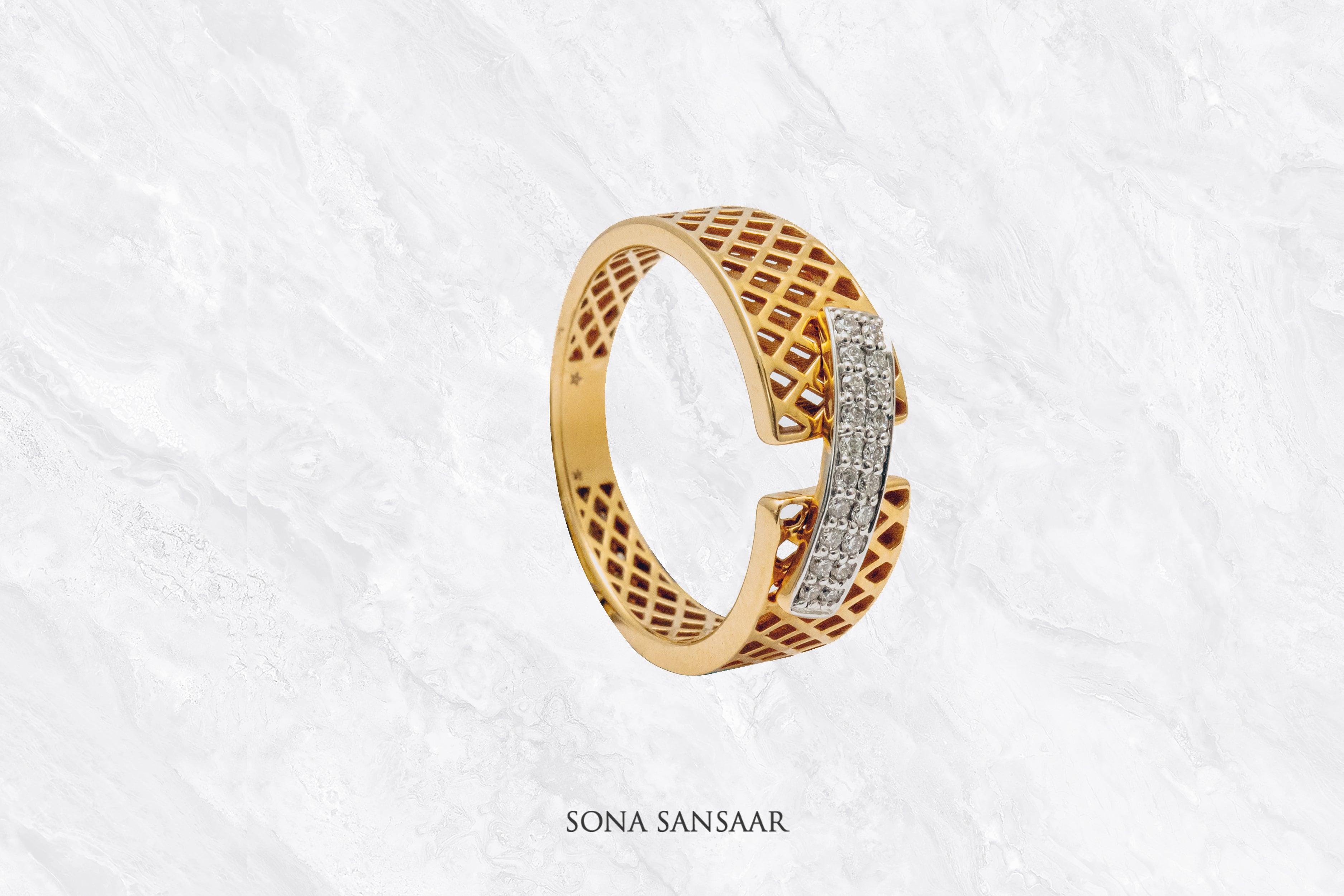 Opencut Diamond Ring | Sona Sansaar