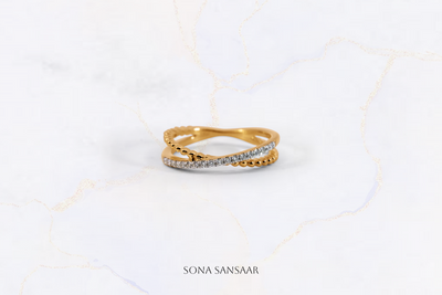 Single Layer Loop Diamond Ring | Sona Sansaar
