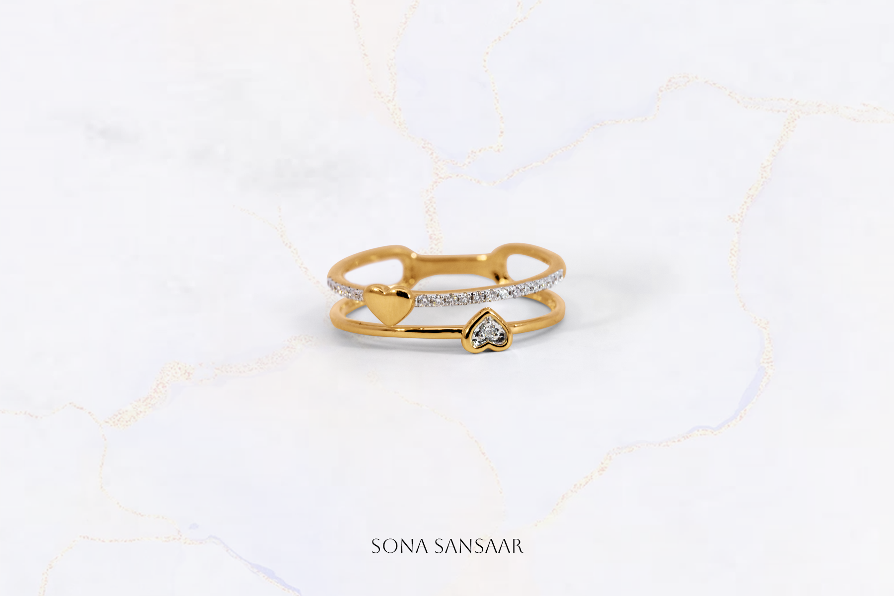 Hearts Diamond Ring | Sona Sansaar