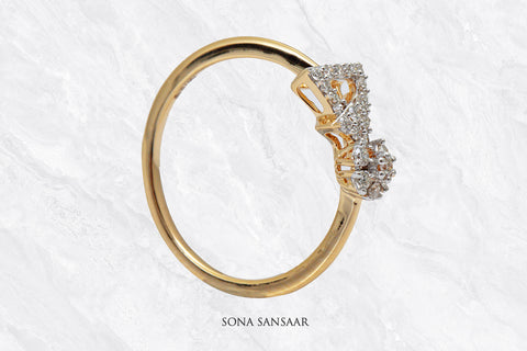 Geometric Diamond Ring | Sona Sansaar