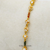 Thumbnail for Zarika Gold Meena Bracelet | Sona Sansaar