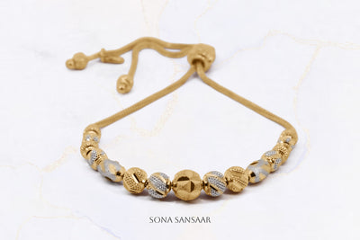 Two-Toned Sphere Ball Bracelet | Sona Sansaar