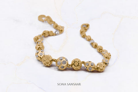 Bold Two-Toned Ball Bracelet | Sona Sansaar