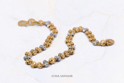 Dual Row Two-Toned Ball Bracelet | Sona Sansaar