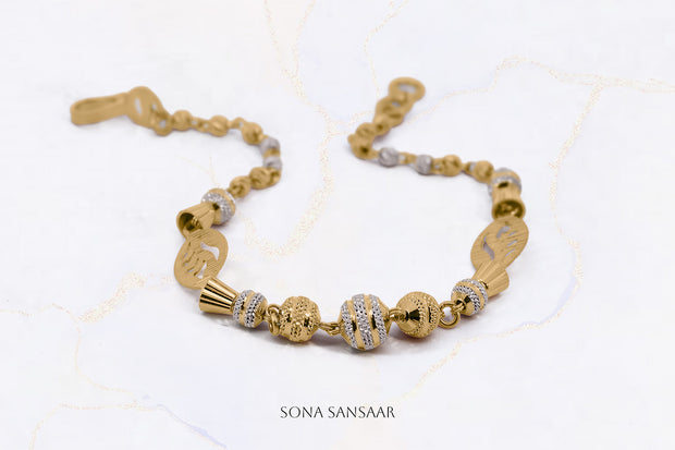 Symbolic Two-Toned Ball Bracelet | Sona Sansaar