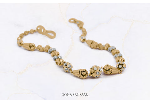Omega Two-Toned Ball Bracelet | Sona Sansaar
