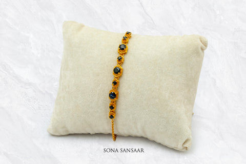 Midnight Stone Gold Bracelet | Sona Sansaar