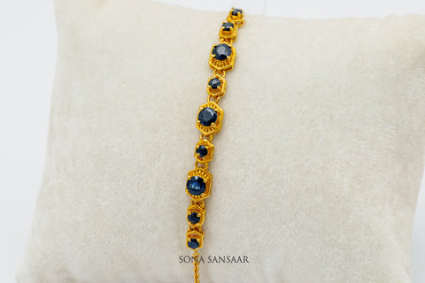 Midnight Stone Gold Bracelet | Sona Sansaar