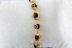 Nightcore Gold Rudraksha Bracelet | Sona Sansaar