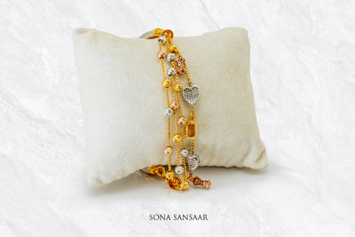 Trio Charm Cascade Bracelet | Sona Sansaar