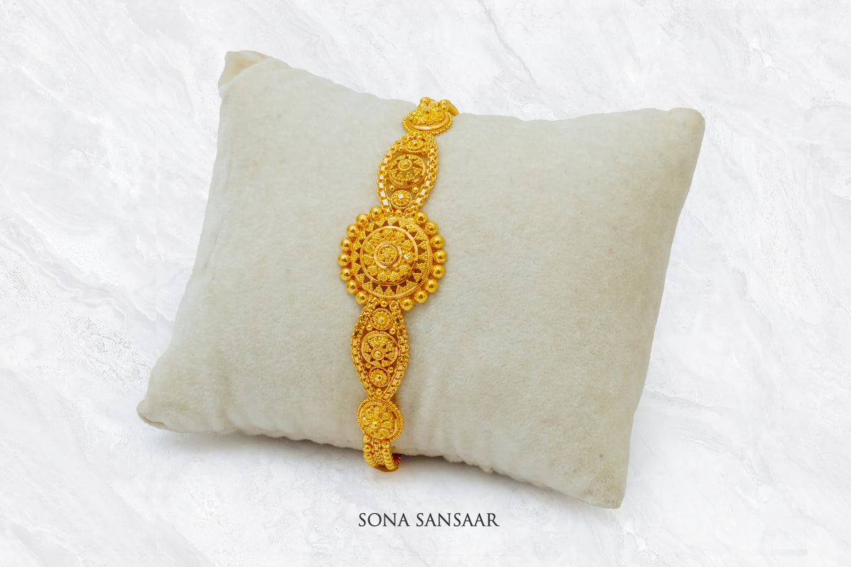 Floraxis Gold Bracelet | Sona Sansaar