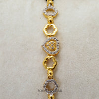 Thumbnail for Clover Hearts CZ Bracelet | Sona Sansaar