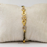 Thumbnail for Clover Hearts CZ Bracelet | Sona Sansaar
