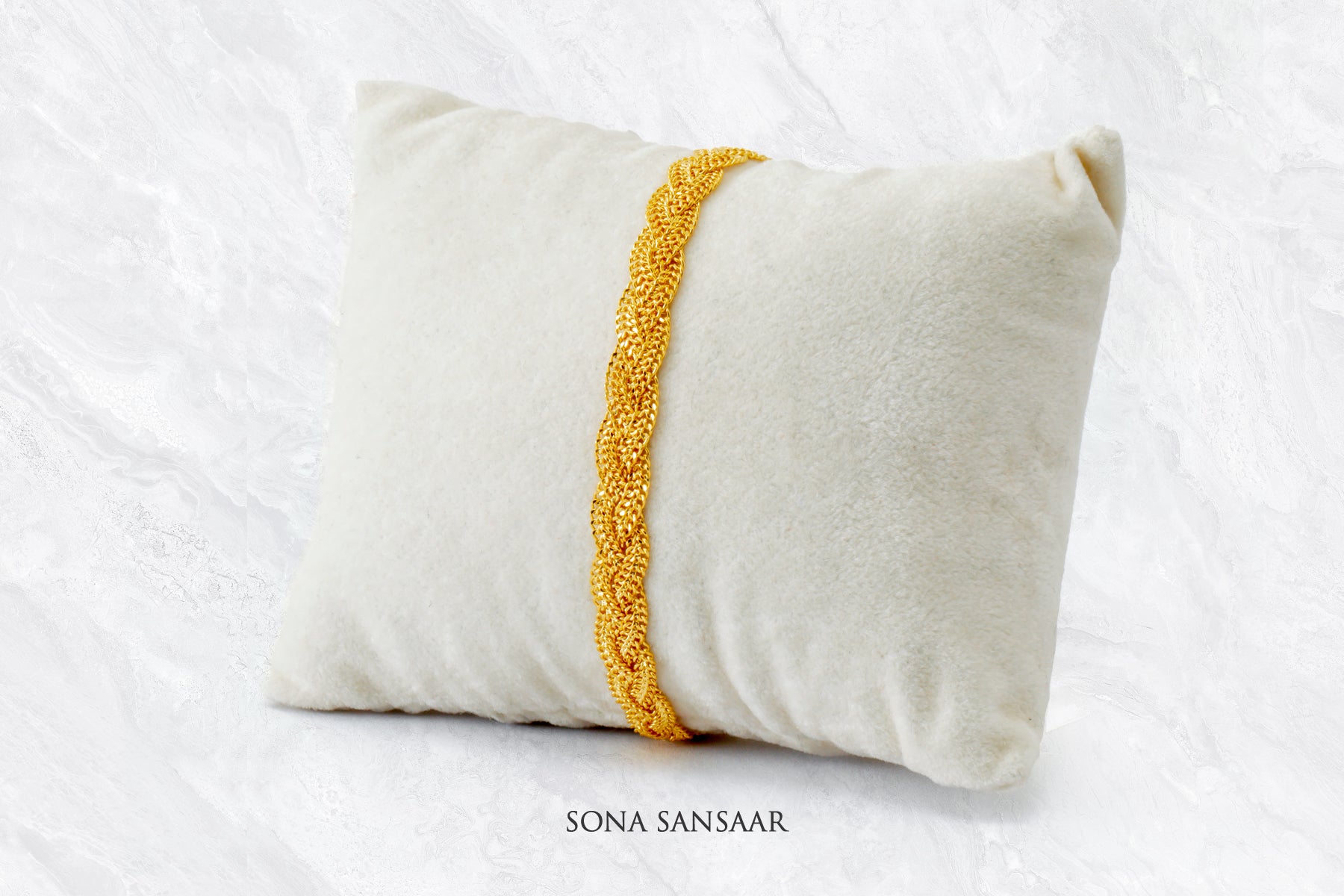 Sunwoven Gold Braided Chain Bracelet | Sona Sansaar