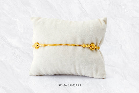 Sunlit Ball Gold Bracelet | Sona Sansaar