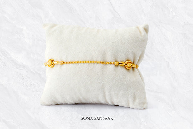 Sunlit Ball Gold Bracelet | Sona Sansaar