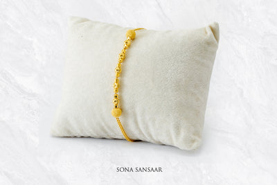 Polaris Ball Gold Bracelet | Sona Sansaar