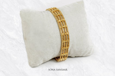 Matrix Link Gold Bracelet | Sona Sansaar