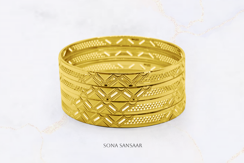 Laser cut 2025 gold bangles