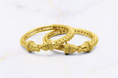 Speechless Hathimora Pair of 22k Gold Bangles | Sona Sansaar