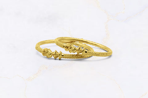 Solstice Hathimora Pair of 22k Gold Bangles | Sona Sansaar