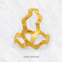 Thumbnail for Wave Gold Bangle Pair | Sona Sansaar