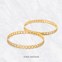 Thumbnail for Halo Grid Bangles | Sona Sansaar