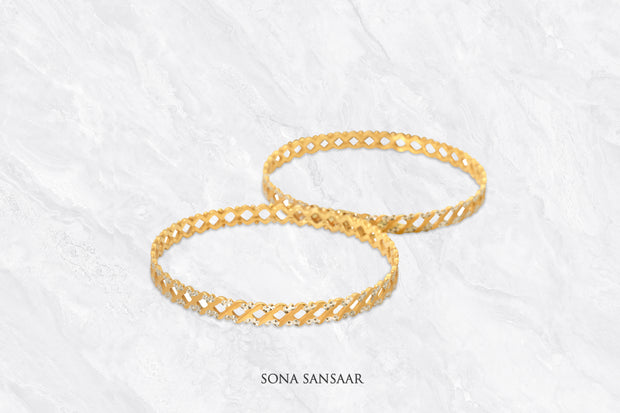 Halo Grid Bangles | Sona Sansaar