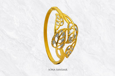 Everleaf Two-Tone Bangle | Sona Sansaar