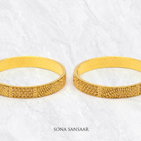 Thumbnail for Sundara Gold Bangle Pair | Sona Sansaar