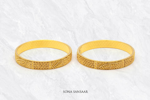 Sundara Gold Bangle Pair | Sona Sansaar