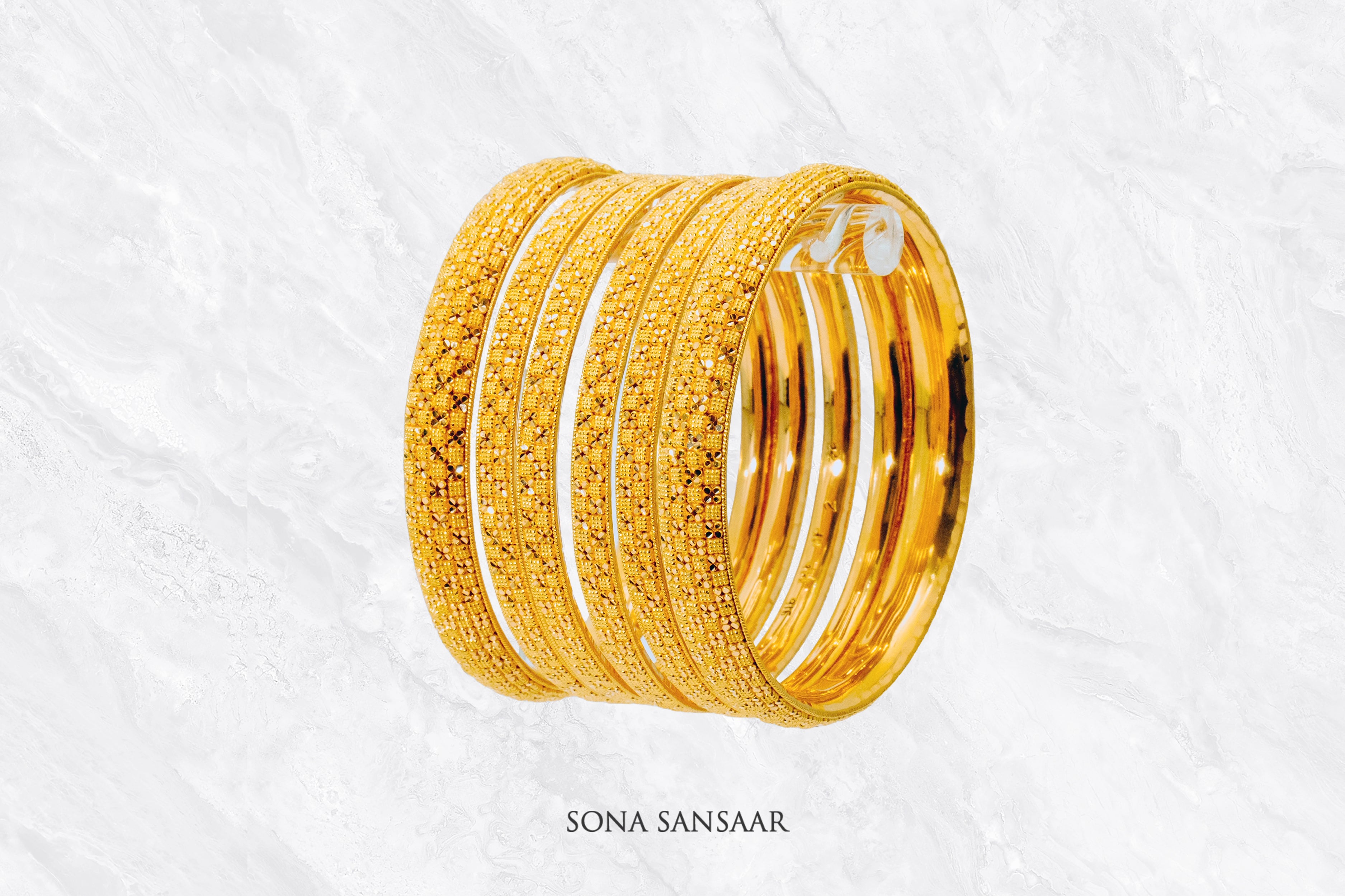 Kirana Six Gold Bangles | Sona Sansaar