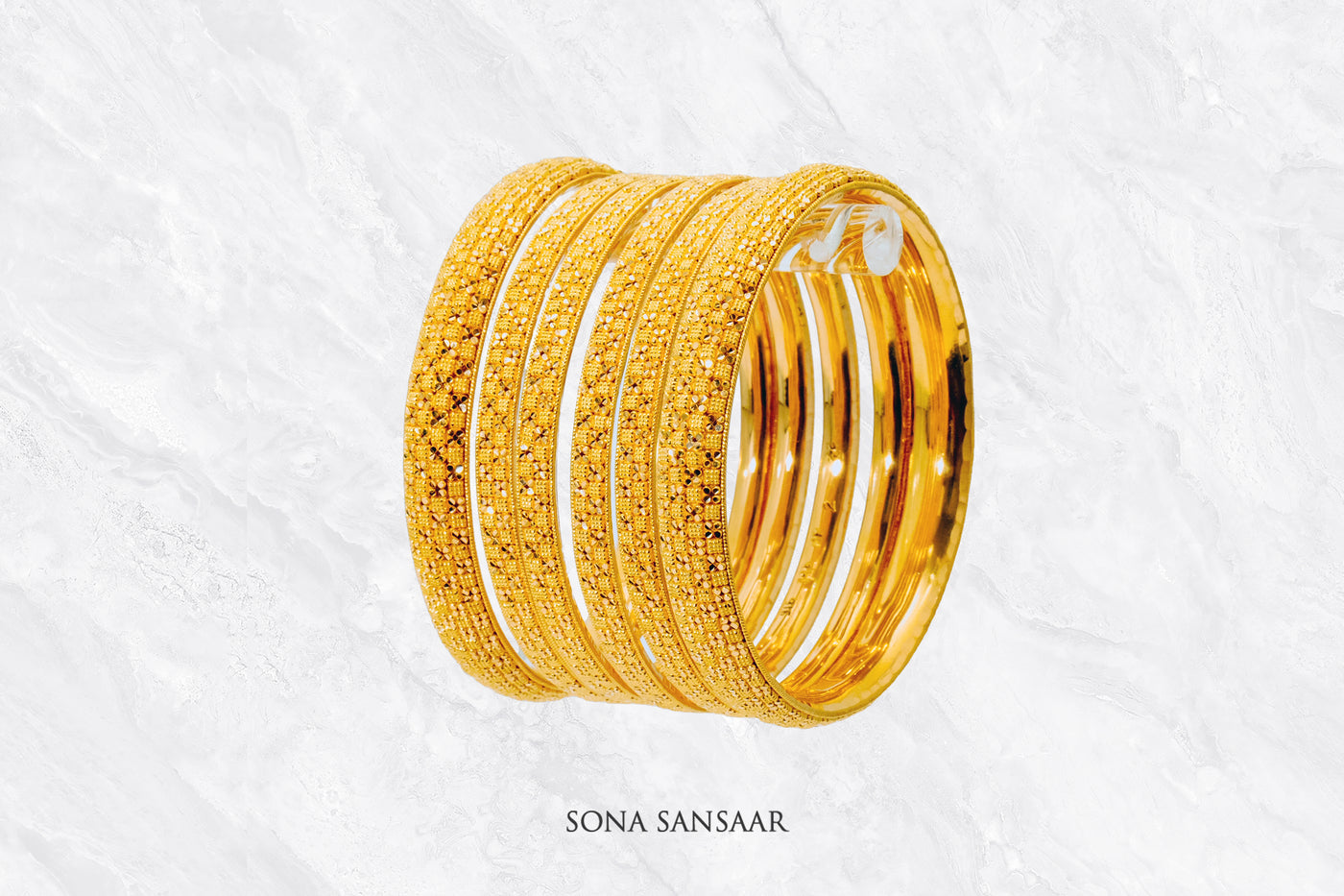 Kirana Six Gold Bangles | Sona Sansaar