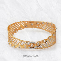 Thumbnail for Woven Beads Two Toned Bangle | Sona Sansaar