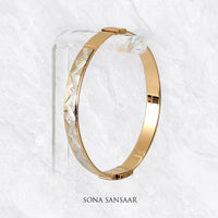 Thumbnail for Ridge Two Toned Bangle | Sona Sansaar