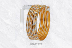 Octet 8 Piece Gold Bangles | Sona Sansaar