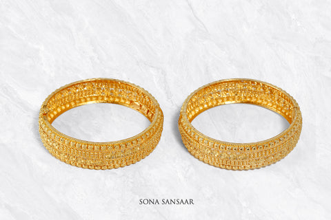 Royal Filigree Bangle Pair | Sona Sansaar