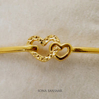Thumbnail for Linked Hearts Clasp Bangle | Sona Sansaar
