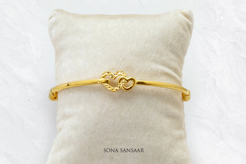 Linked Hearts Clasp Bangle | Sona Sansaar