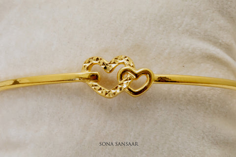 Linked Hearts Clasp Bangle | Sona Sansaar