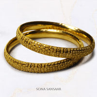 Thumbnail for Classic Calcutta Gold Bangle Pair