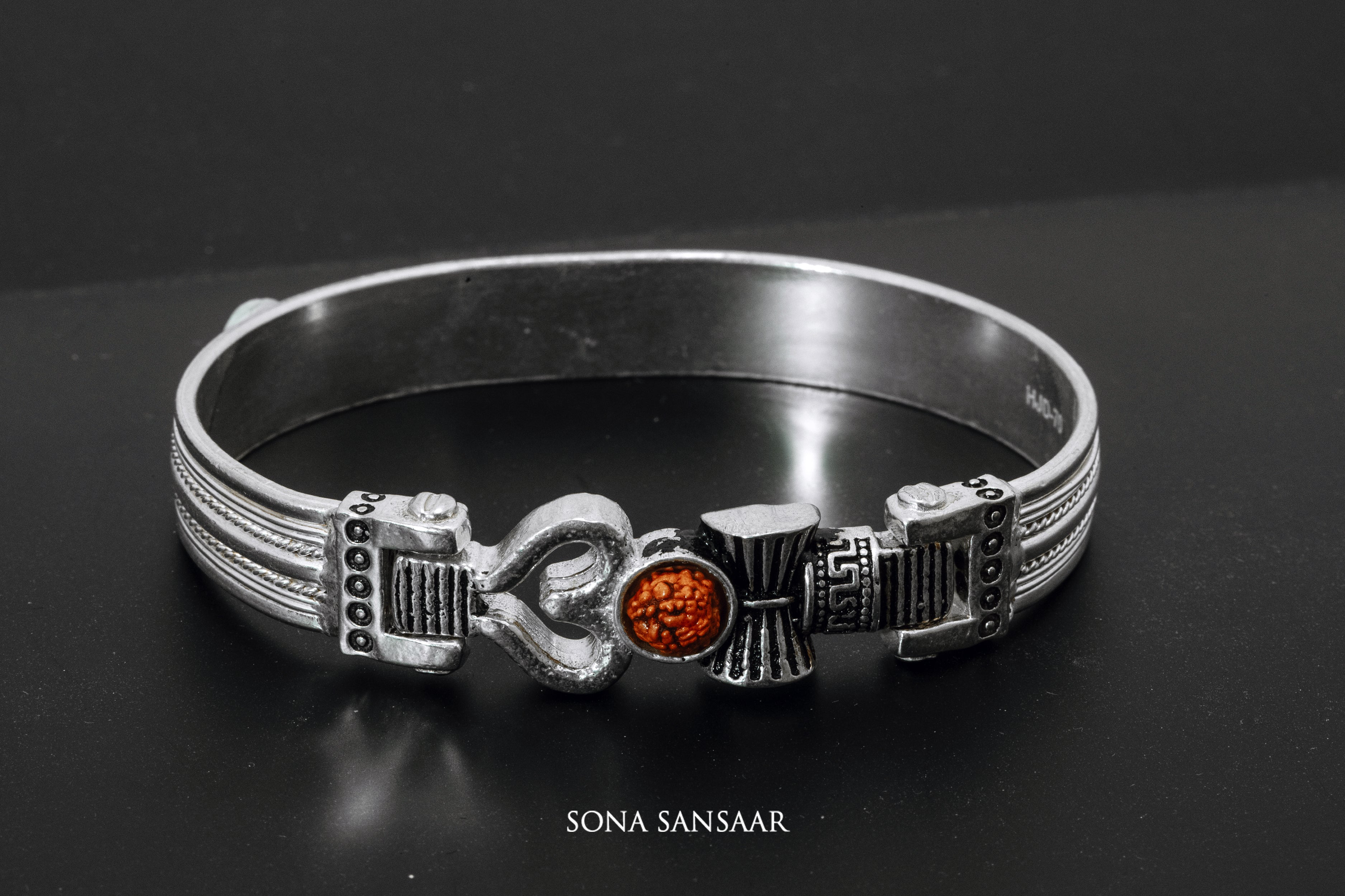 Ashram Sterling Silver Bangle | Sona Sansaar