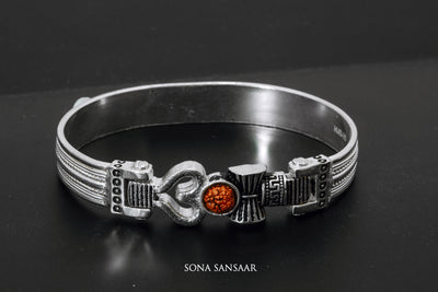 Ashram Sterling Silver Bangle | Sona Sansaar