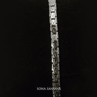 Thumbnail for Chaintrail Sterling Silver Bangle | Sona Sansaar