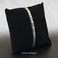 Thumbnail for Chaintrail Sterling Silver Bangle | Sona Sansaar