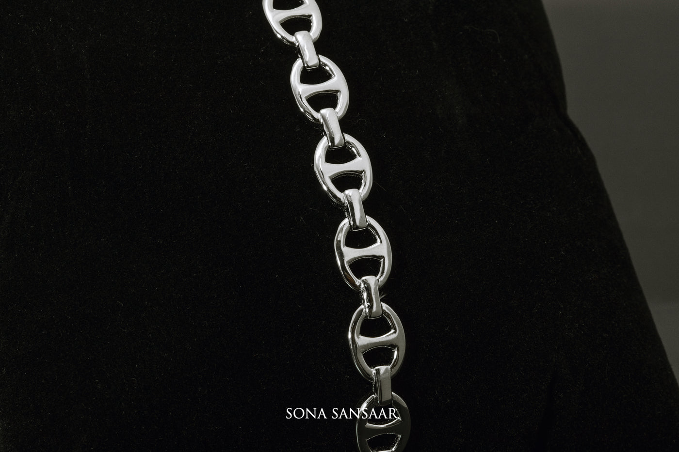 Linkster Sterling Silver Bangle | Sona Sansaar