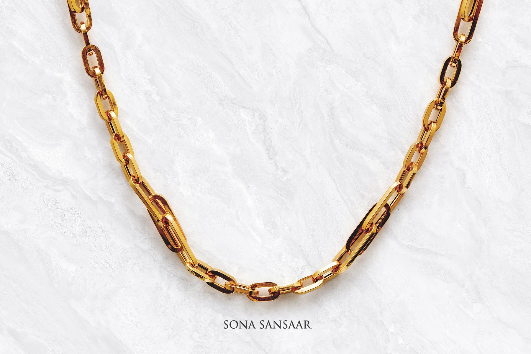 Catena Italian Gold Clip Chain | Sona Sansaar