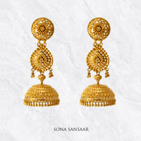Thumbnail for Aurelia Gold Jumka Earrings | Sona Sansaar