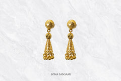 Gold Chime Studs | Sona Sansaar