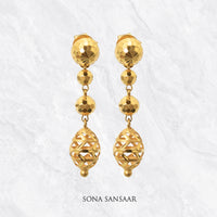 Thumbnail for Celestia Gold Drops Studs | Sona Sansaar